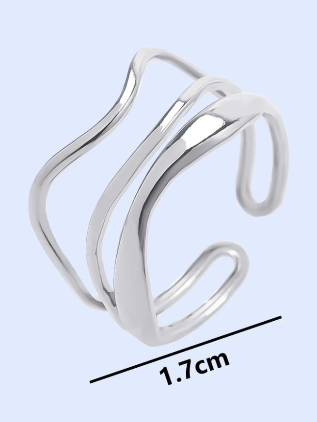 Anillo Olas Ajustable Limón de Rosa