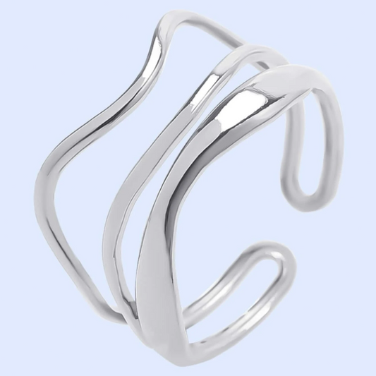 Anillo Olas Ajustable Limón de Rosa