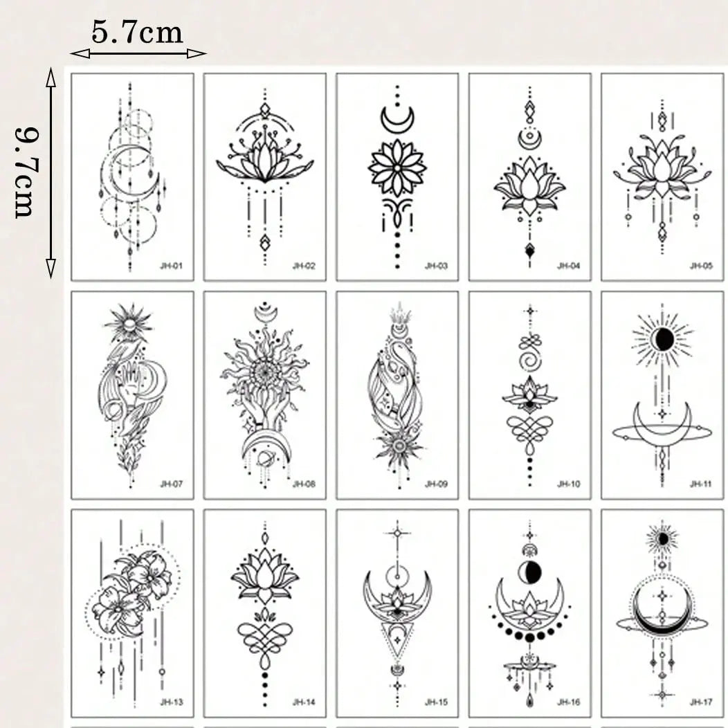 Tatuajes Temporales de Mandalas Shein