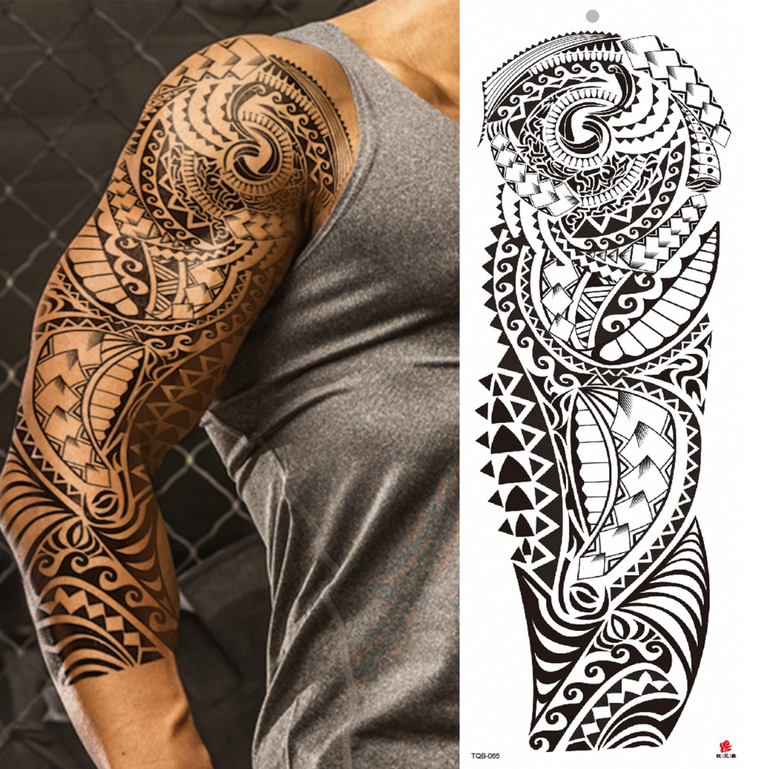 Tatuaje Temporal Brazo Maorí Shein