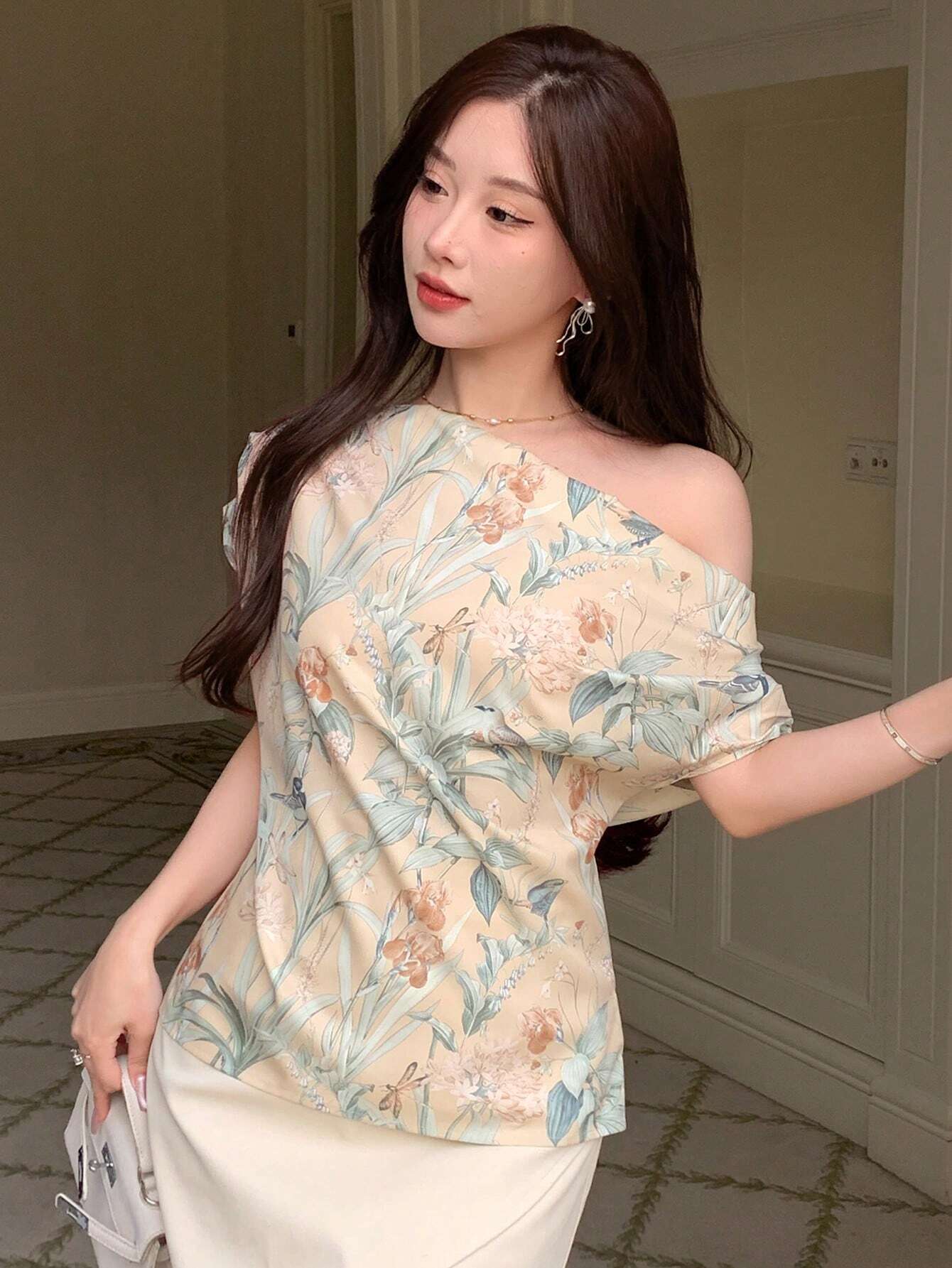 Blusa de Mujer con Estampado Floral