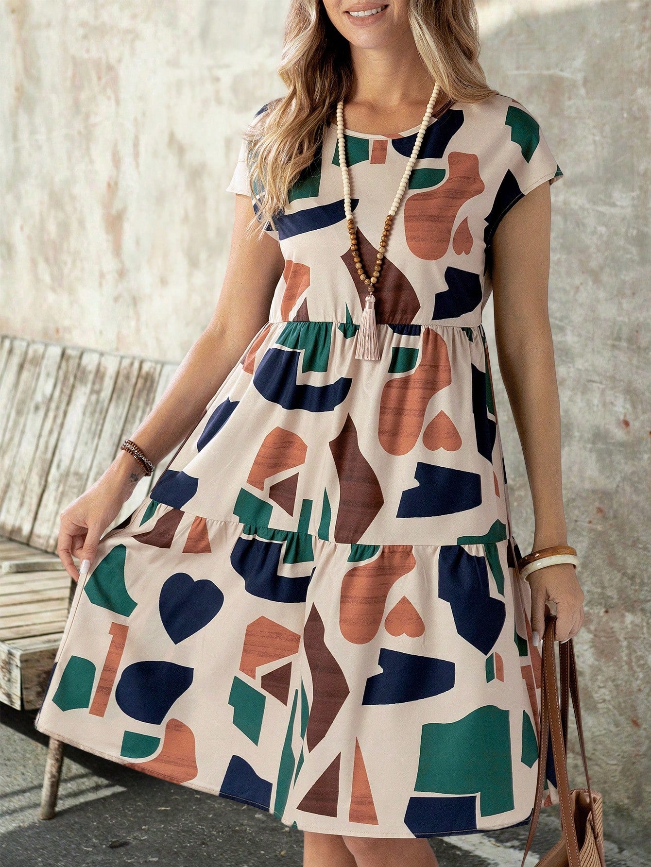 Vestido de verano de EMERY ROSE con estampado geométrico