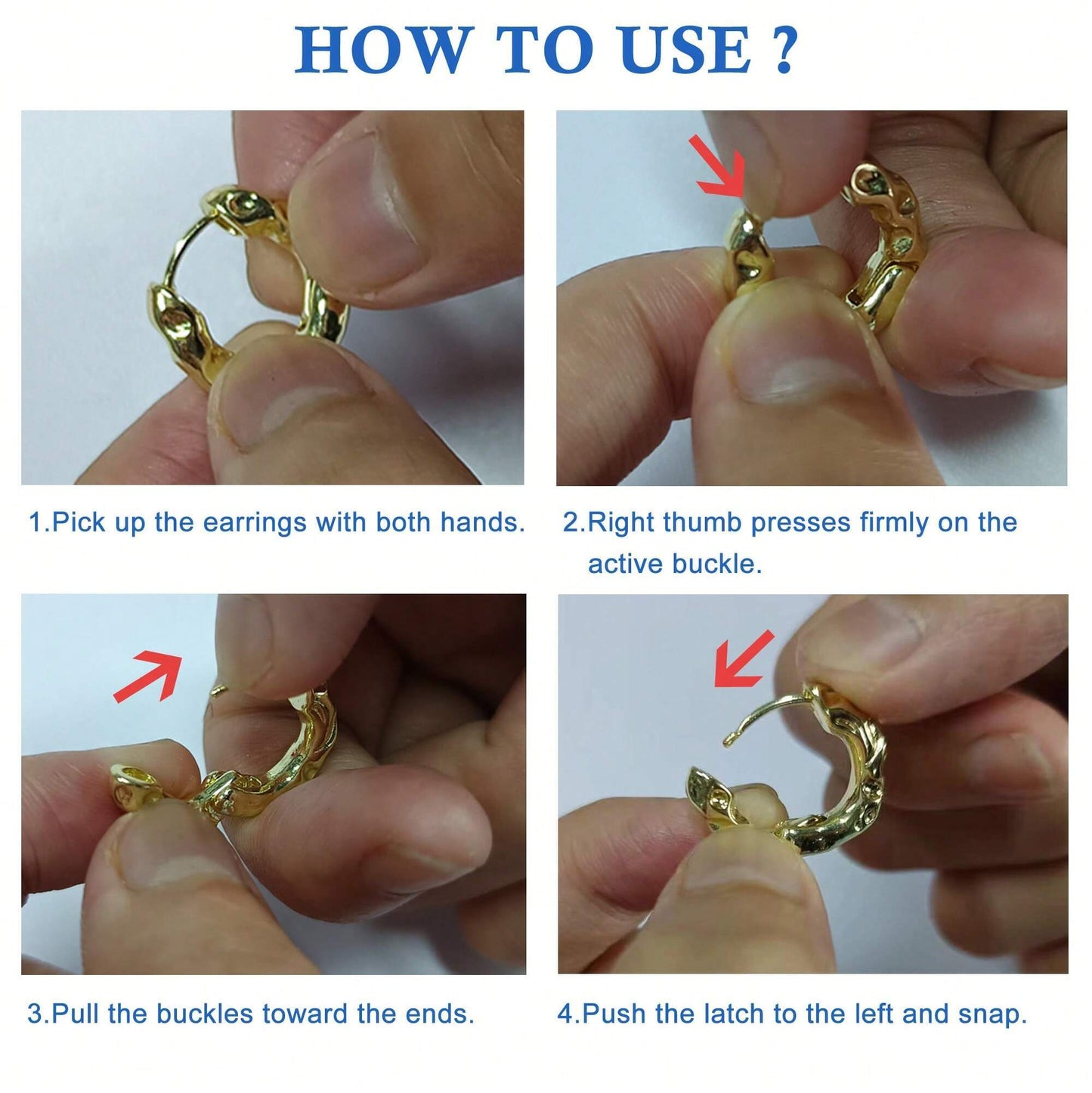 Pendientes de círculo metálico dorado