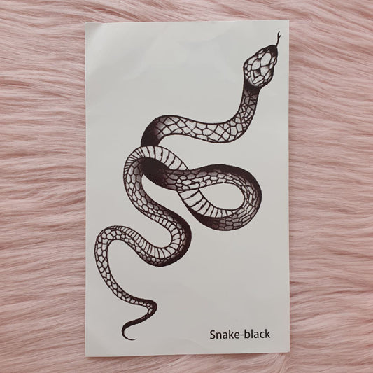Tatuaje Temporal Serpiente Enrollada MEET MAGIC TATTOO