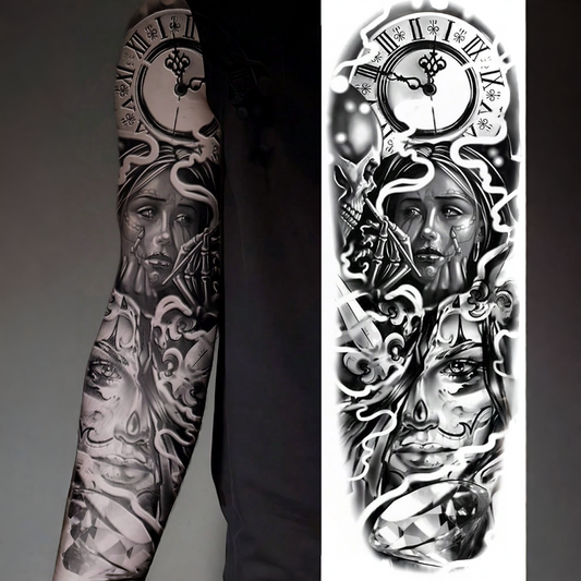 Tatuaje Temporal Brazo Reloj Shein