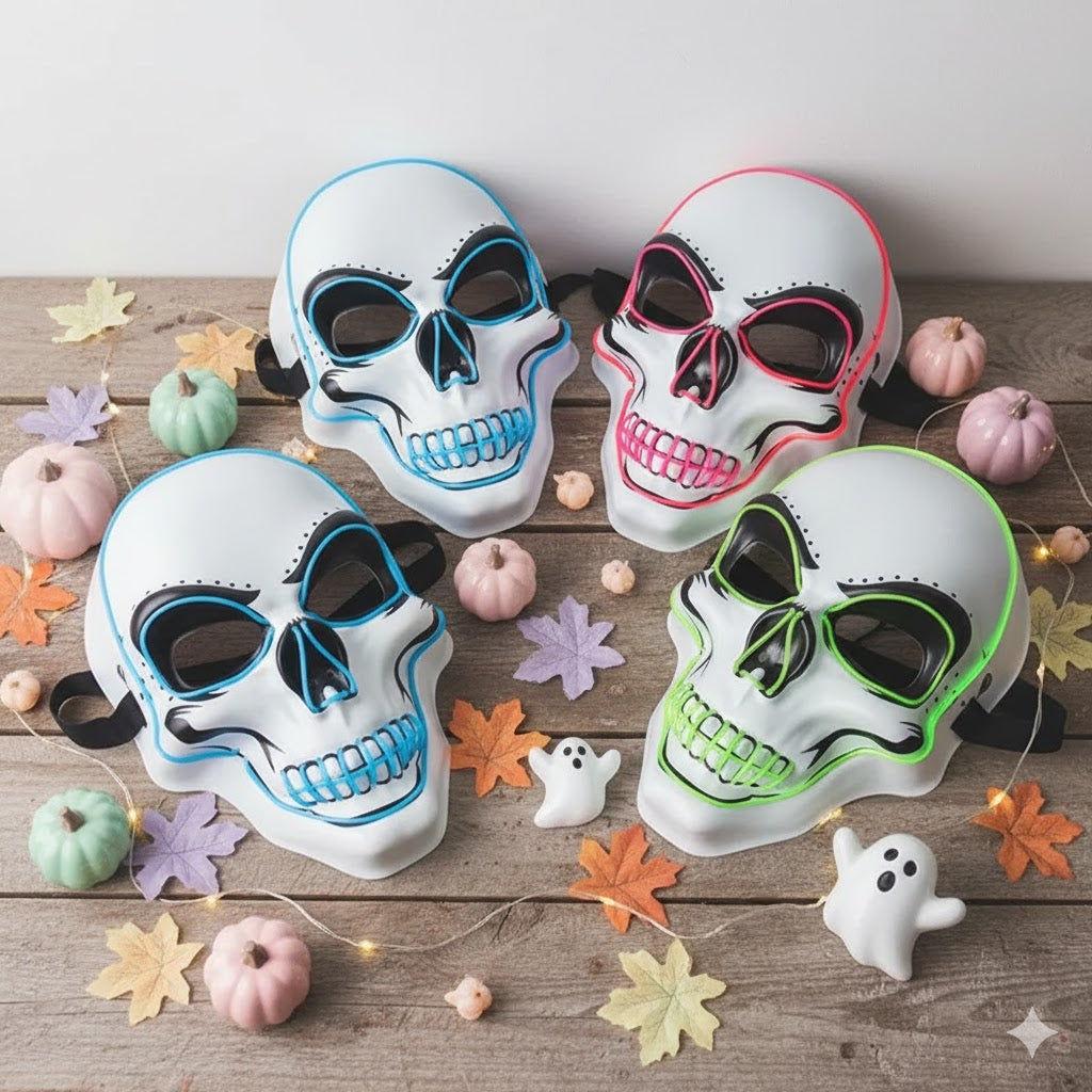 Máscara de Calavera LED Temu
