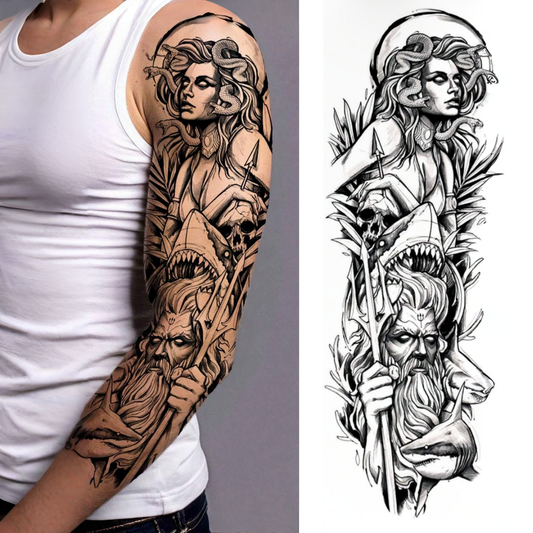 Tatuaje Temporal Brazo Acuaris