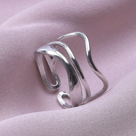 Anillo Olas Ajustable Limón de Rosa