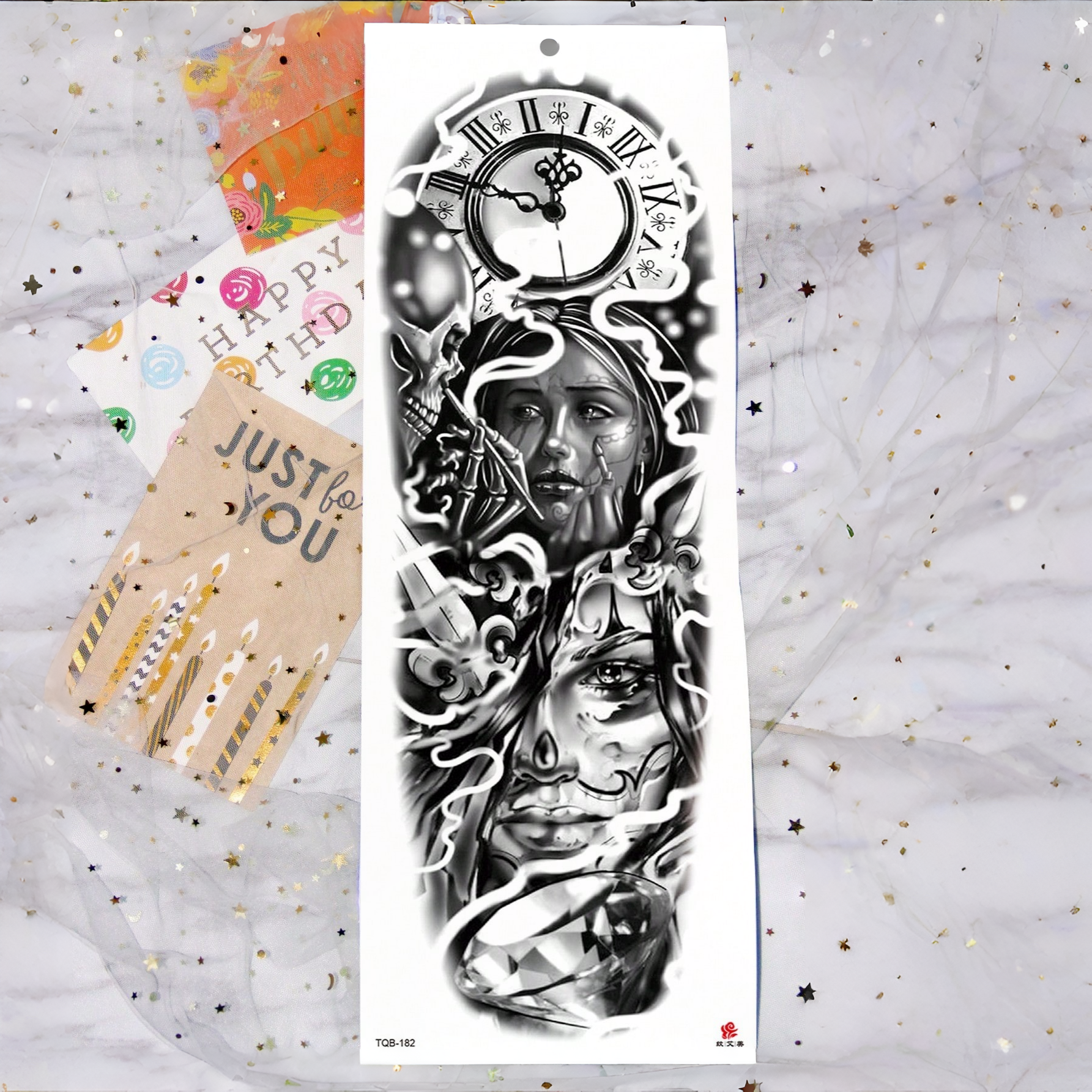 Tatuaje Temporal Brazo Reloj Shein