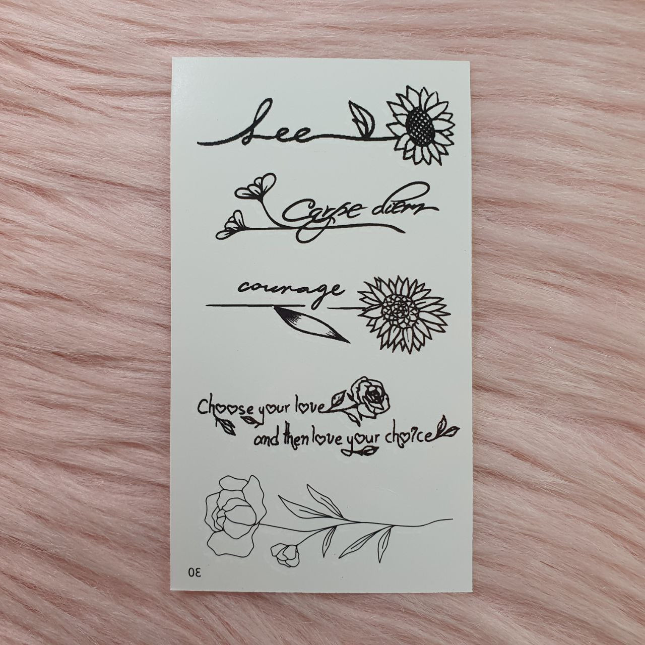 Tatuajes Temporales de Flores y más Shein