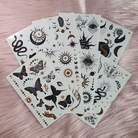 Tatuajes Temporales Metalizados Tiebeauty