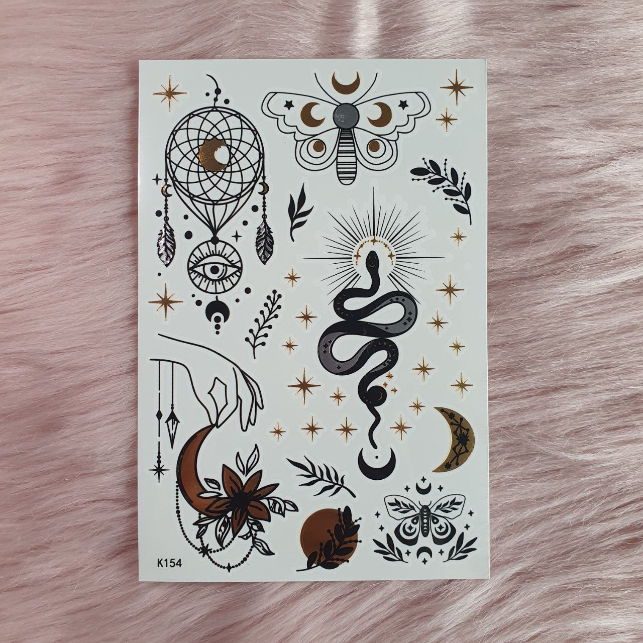 Tatuajes Temporales Metalizados Tiebeauty