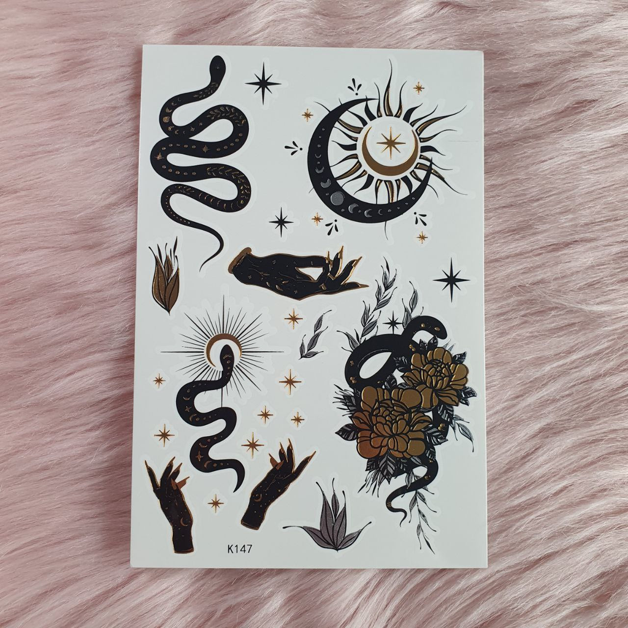 Tatuajes Temporales Metalizados Tiebeauty