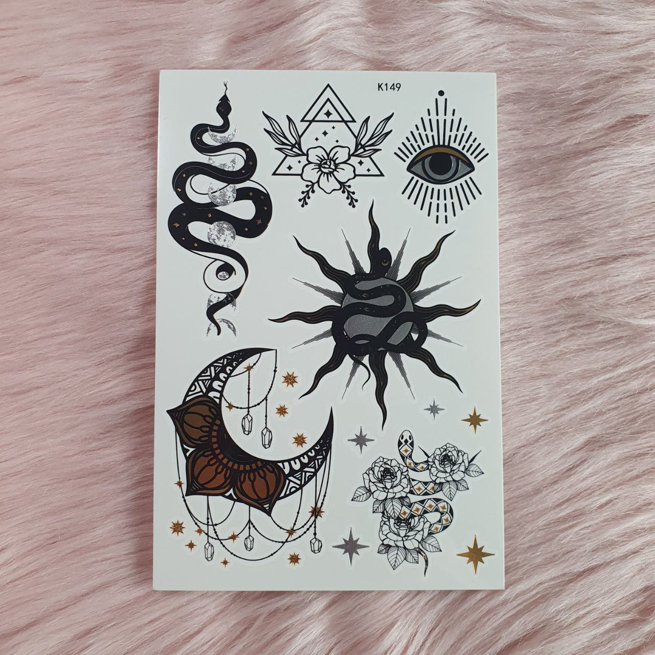 Tatuajes Temporales Metalizados Tiebeauty