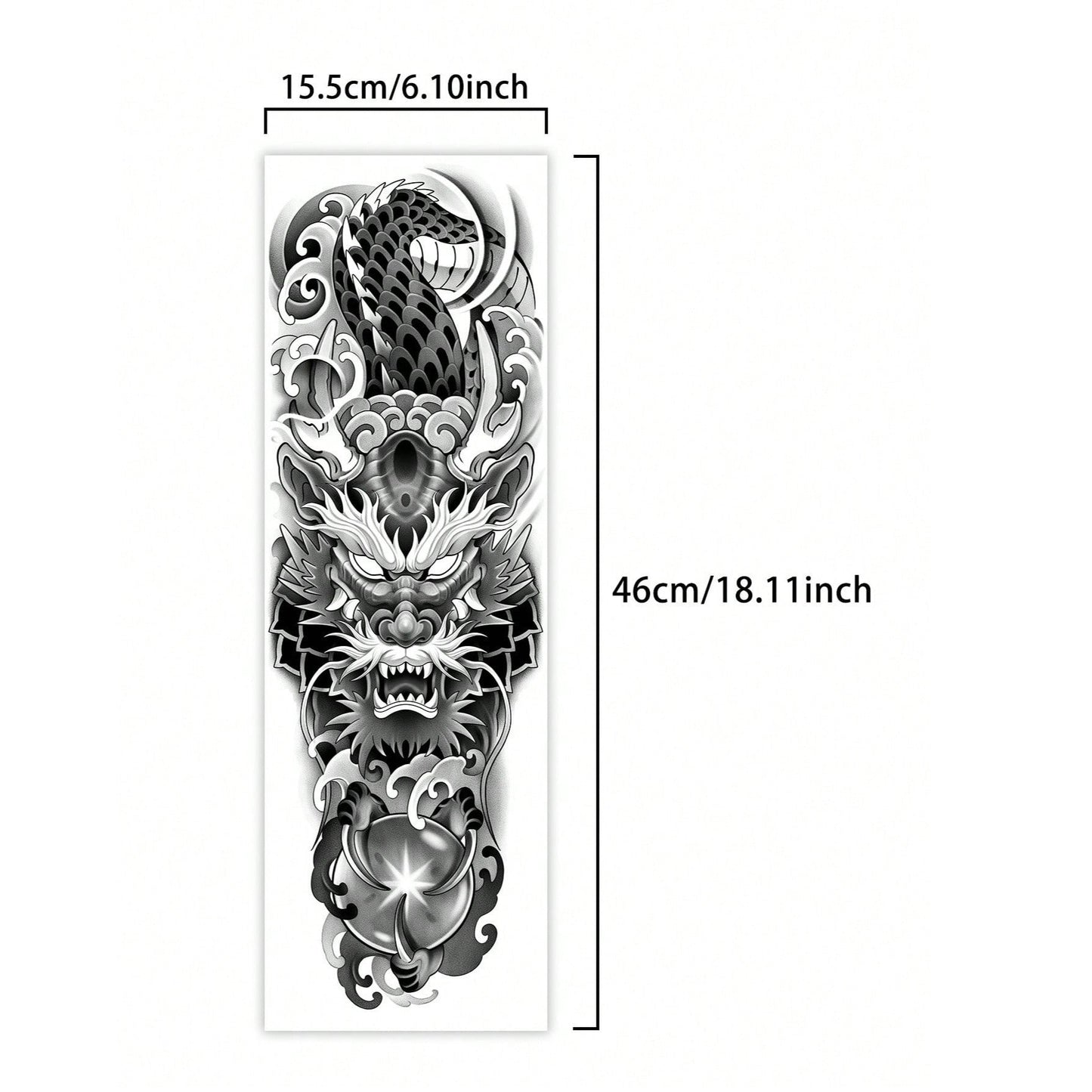 🔝 Tatuaje Temporal Brazo Dragón Shein