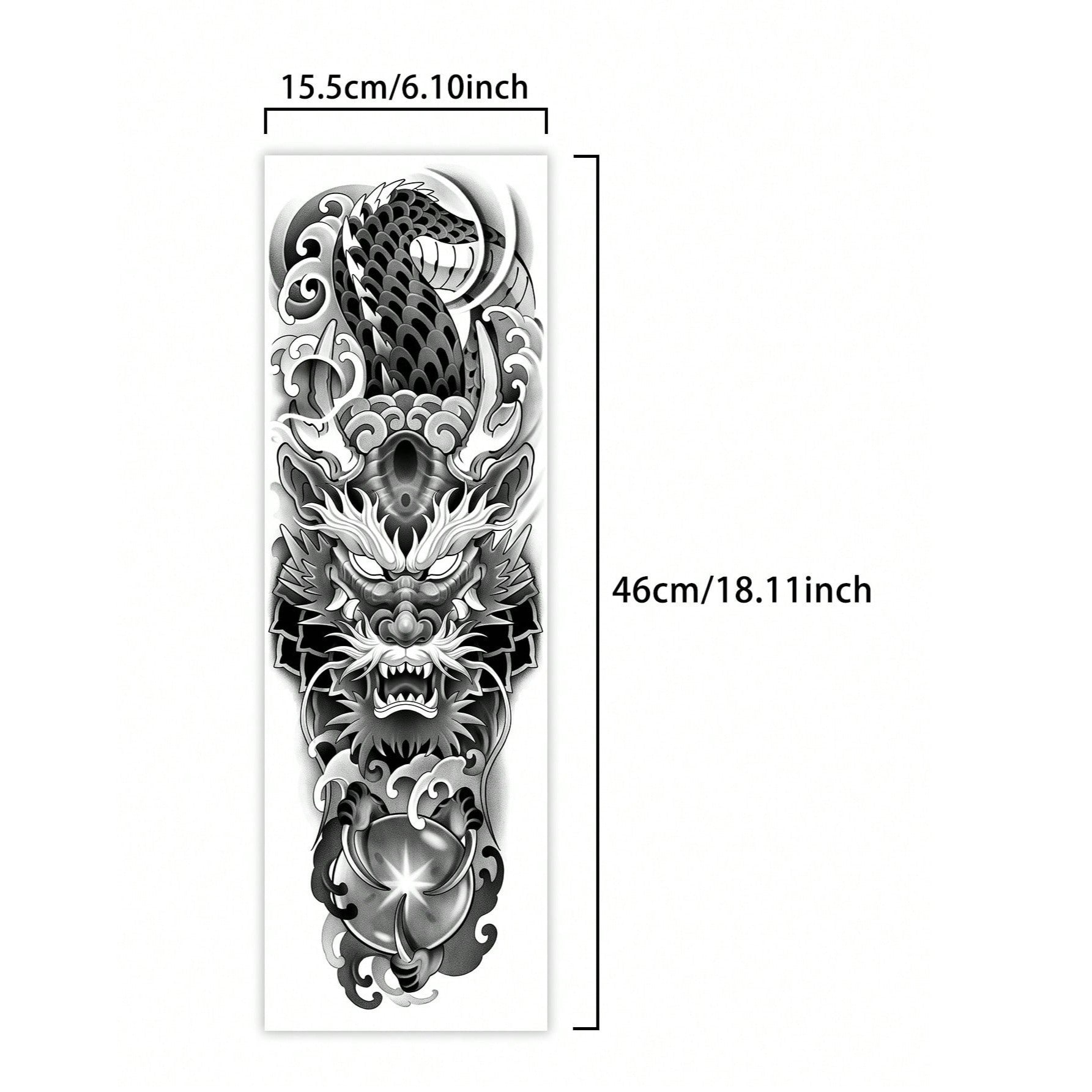 🔝 Tatuaje Temporal Brazo Dragón Shein