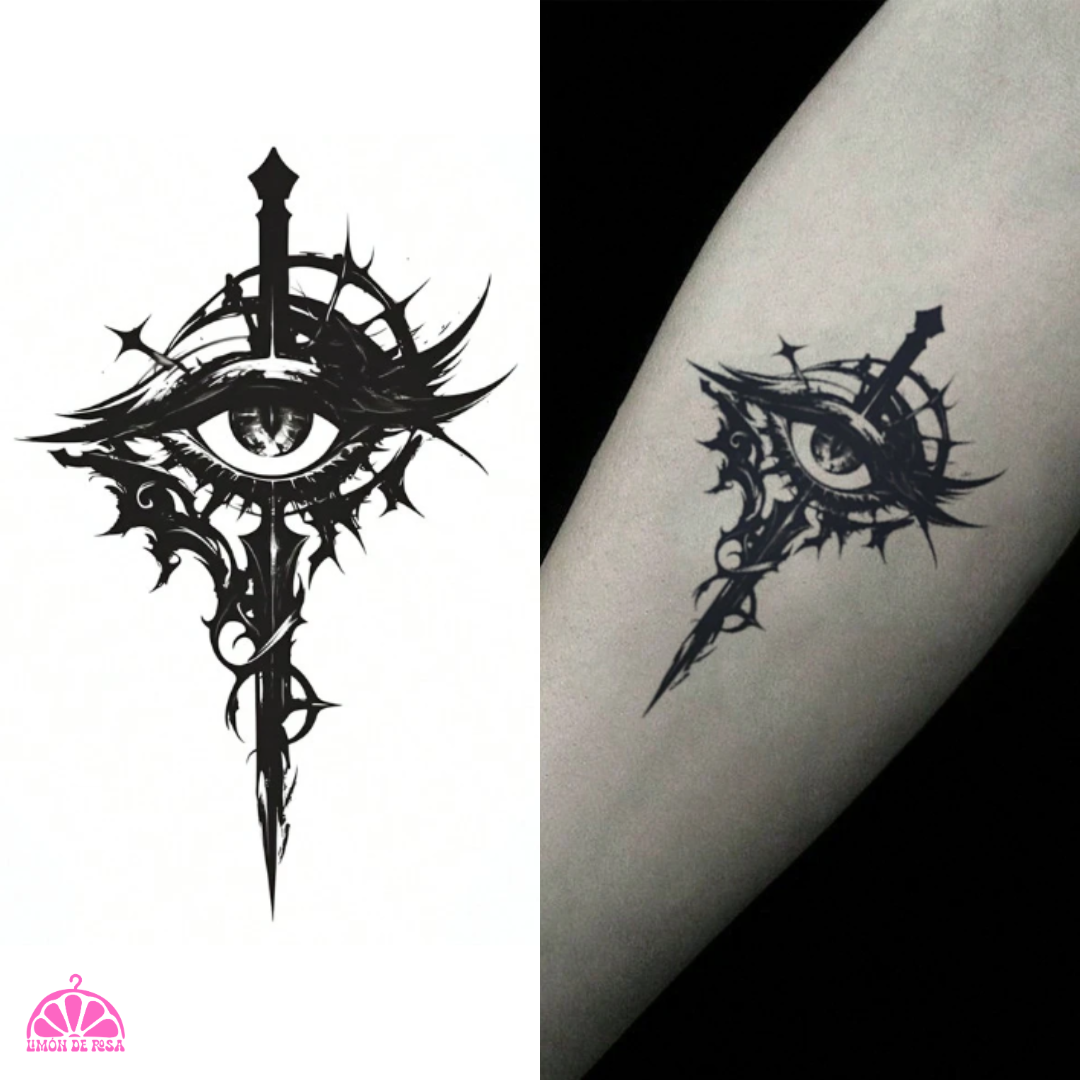 🔝 Tatuaje Temporal Ojo Boldink