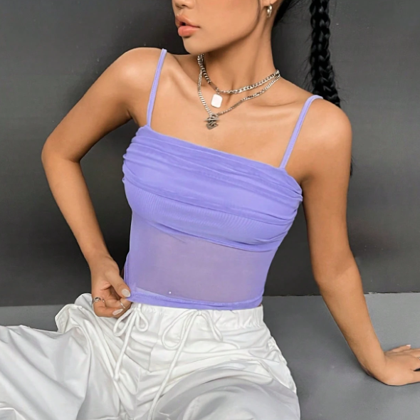 Top Velo Morado [M] SHEIN EZwear
