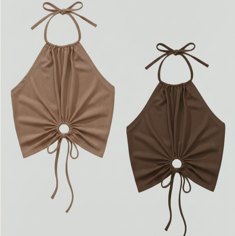 Top Almendra [M] & Café [L] SHEIN
