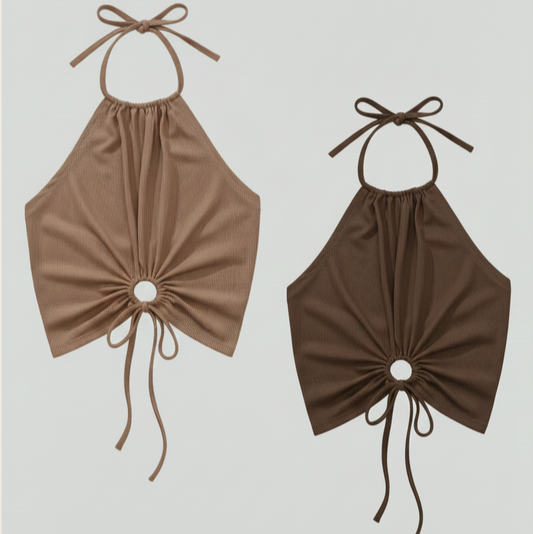 Top Almendra [M] & Café [L] SHEIN