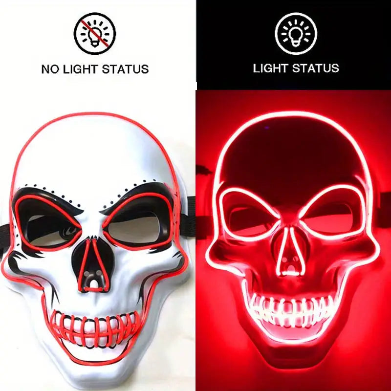 Máscara de Calavera LED Temu