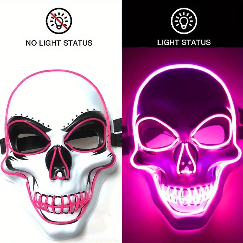 Máscara de Calavera LED Temu