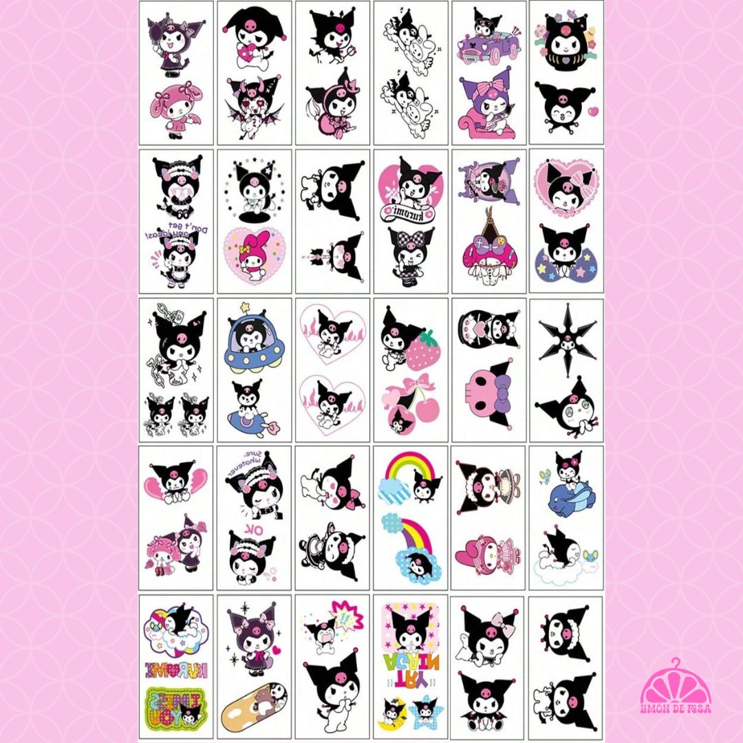 Tatuajes Temporales Kuromi Shein
