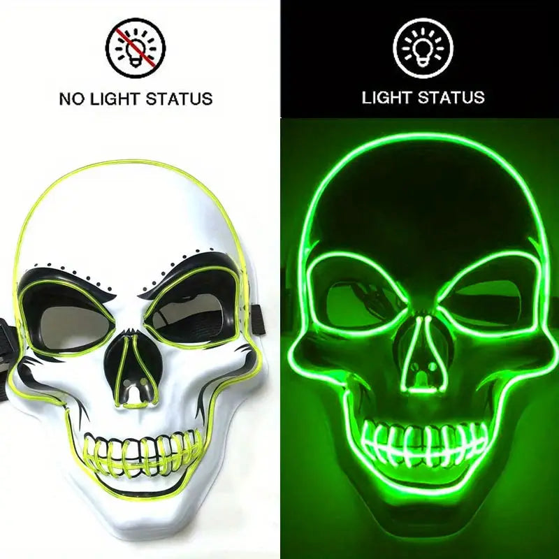 Máscara de Calavera LED Temu