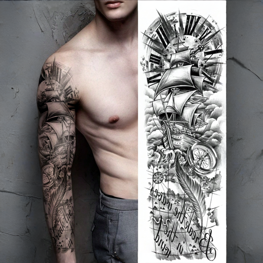 Tatuaje temporal Brazo Marinero Shein